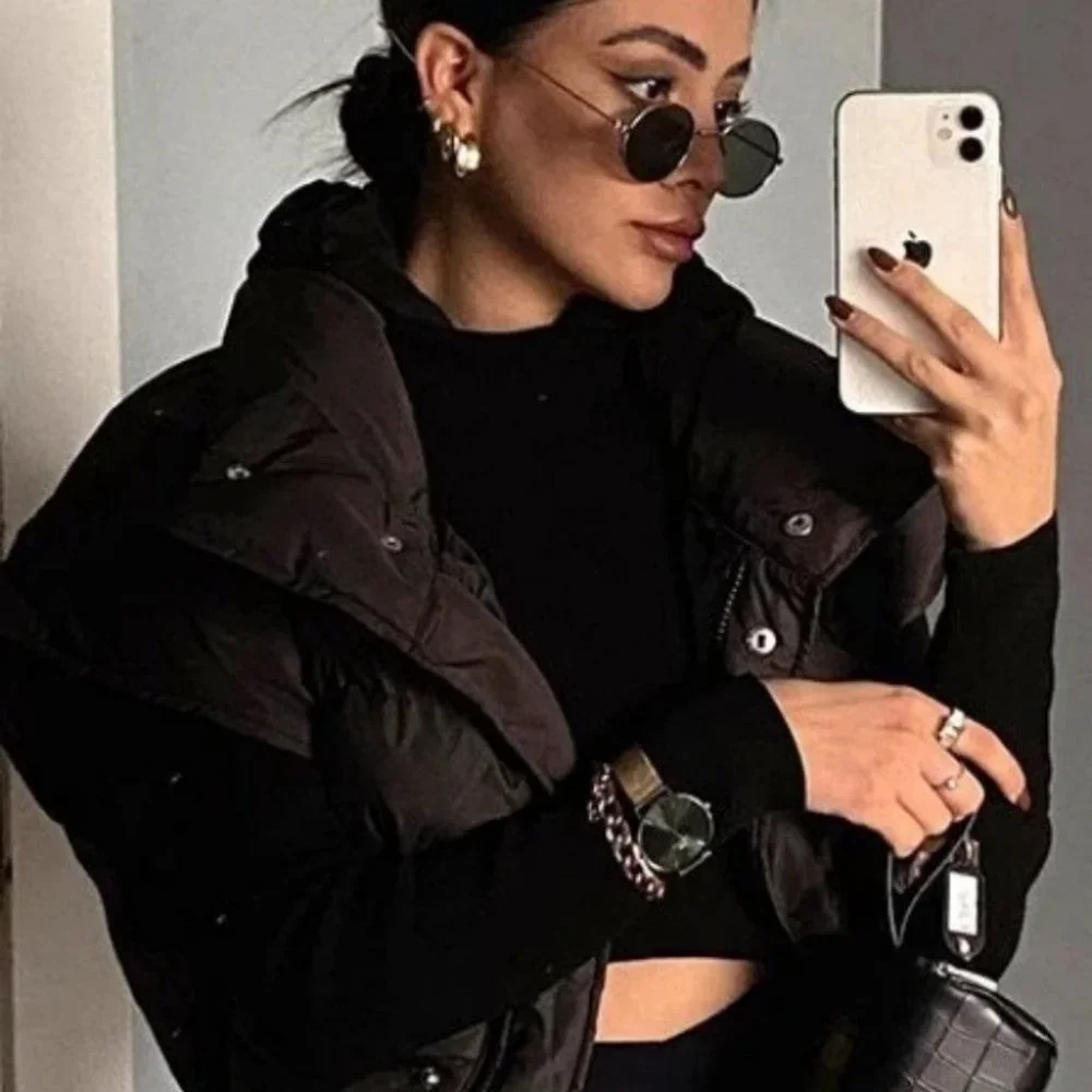 Zip up Drawstring Hem  Puffer vest Coat Comfy winter - Picture 5 of 10